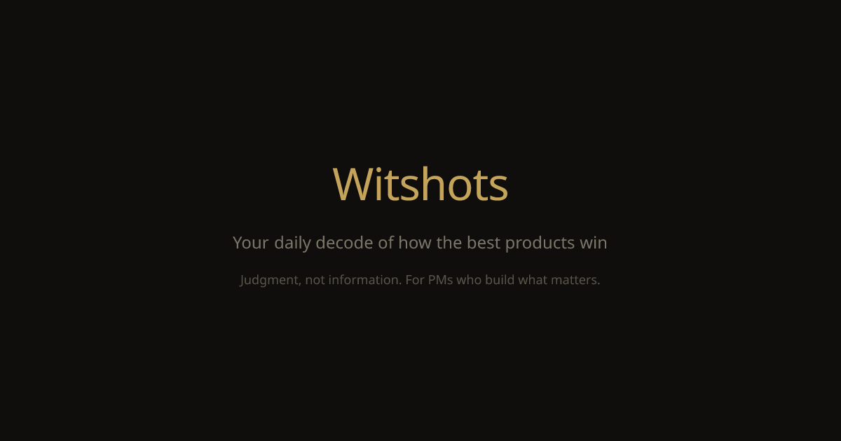 Witshots — Product Intelligence for PMs